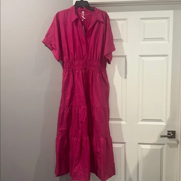 NWT Anthropologie The Somerset Maxi Dress Size XL Pink Z493 - Picture 3 of 6